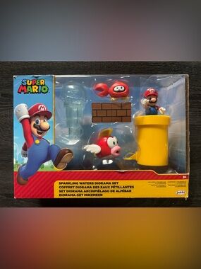 Jakks Pacific 2.5 inch Super Mario Sparkling Waters Diorama Set